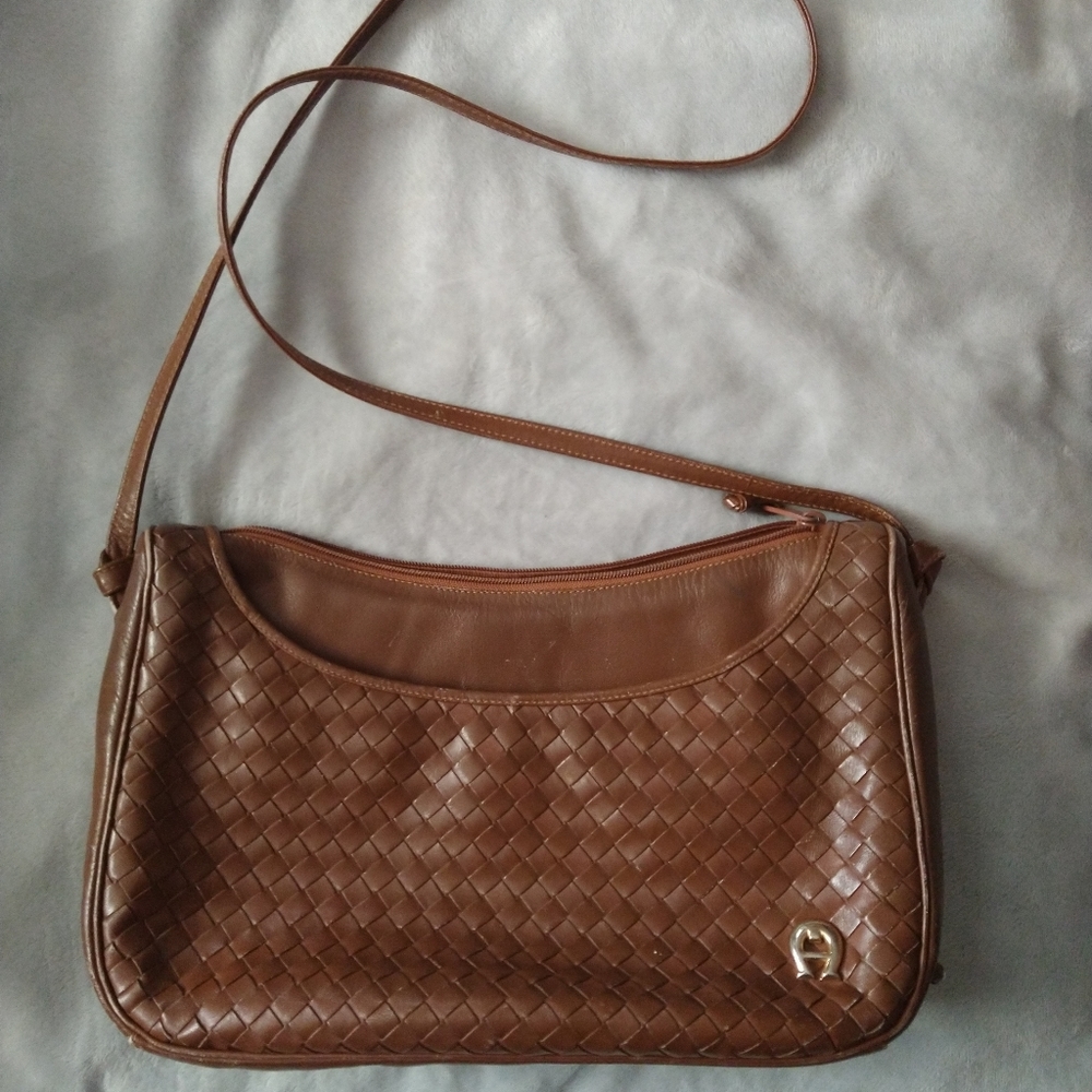 Vintage Etienne Aigner Woven Small Shoulder Bag